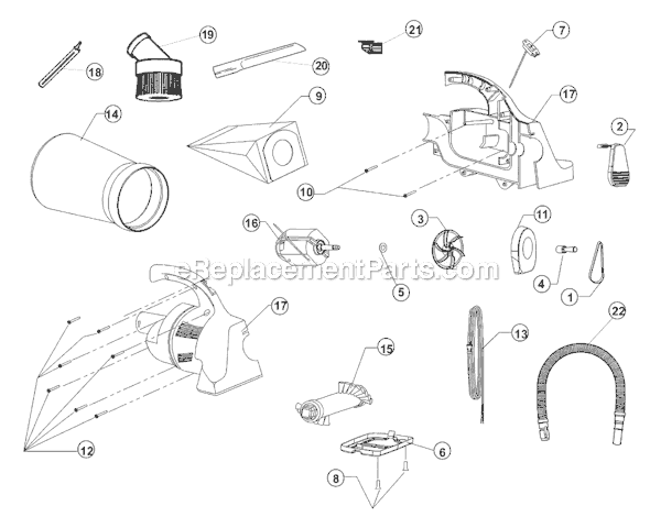 Page A Diagram and Parts List for M08150K  Dirt Devil Hand Vacuum